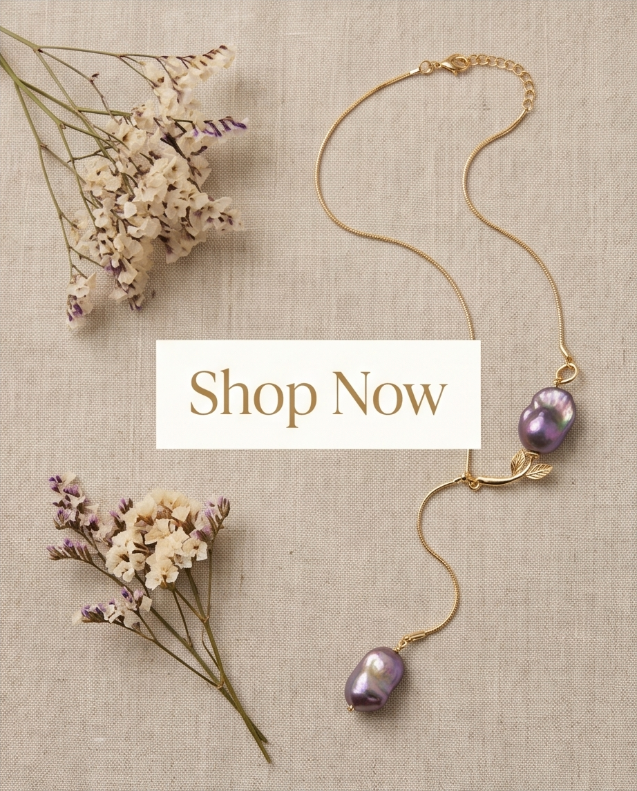 Nature’s Elegance Freshwater Baroque King Pearl Lariat Necklace
