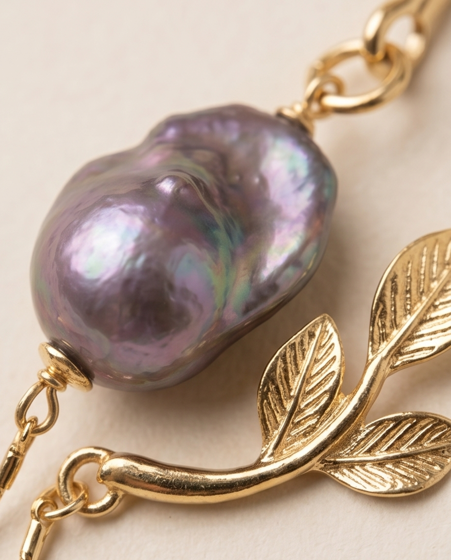 Nature’s Elegance Freshwater Baroque King Pearl Lariat Necklace