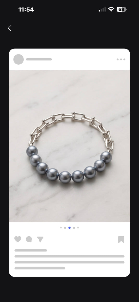 Madama Blue Akoya Pearl Bracelet