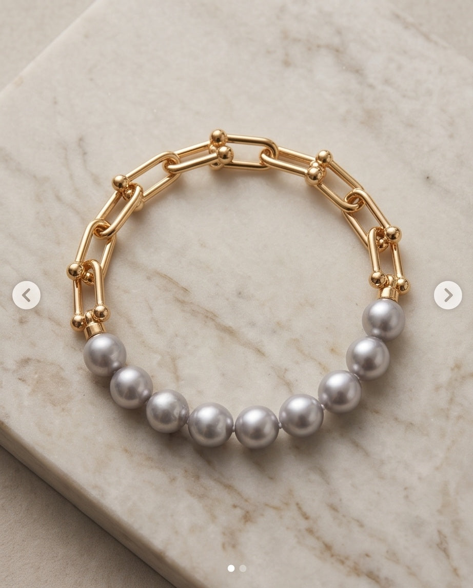 Madama Akoya Pearl Bracelet – Gold plated S925 silver